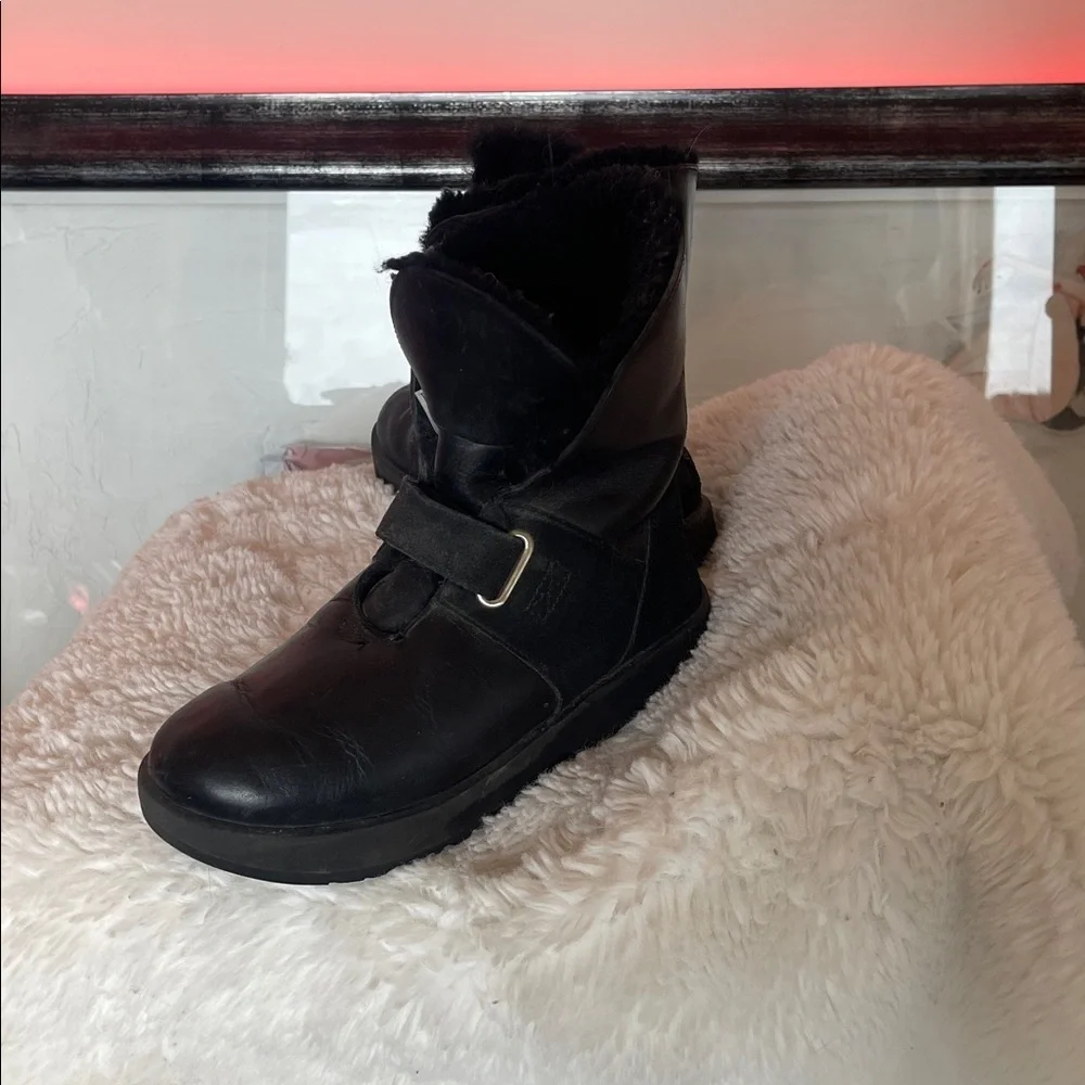 UGG Black Winter Boots with Buckle